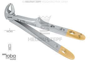 Pediatric extraction forceps diamond coated, English Pattern #13 for Children, Roba Design by Helmut Zepf