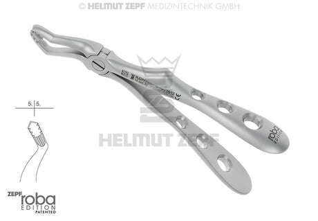 Pediatric extraction forceps English pattern #52 for children, Roba Design by Helmut Zepf, stainless steel dental tool