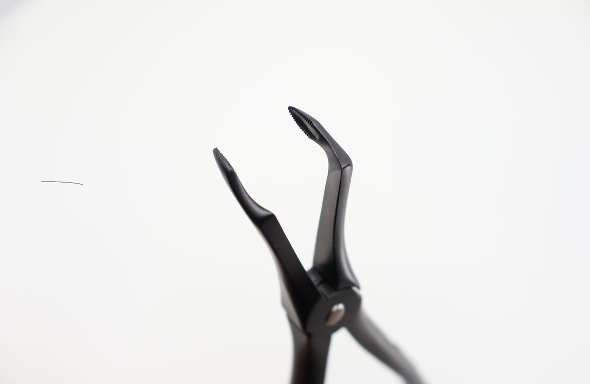 Root Tip Extraction Forceps #45Sb by Helmut Zepf, Onyx-coated, lower jaw, Xcision-Line Rescue-Line 12.045.15ZSTI