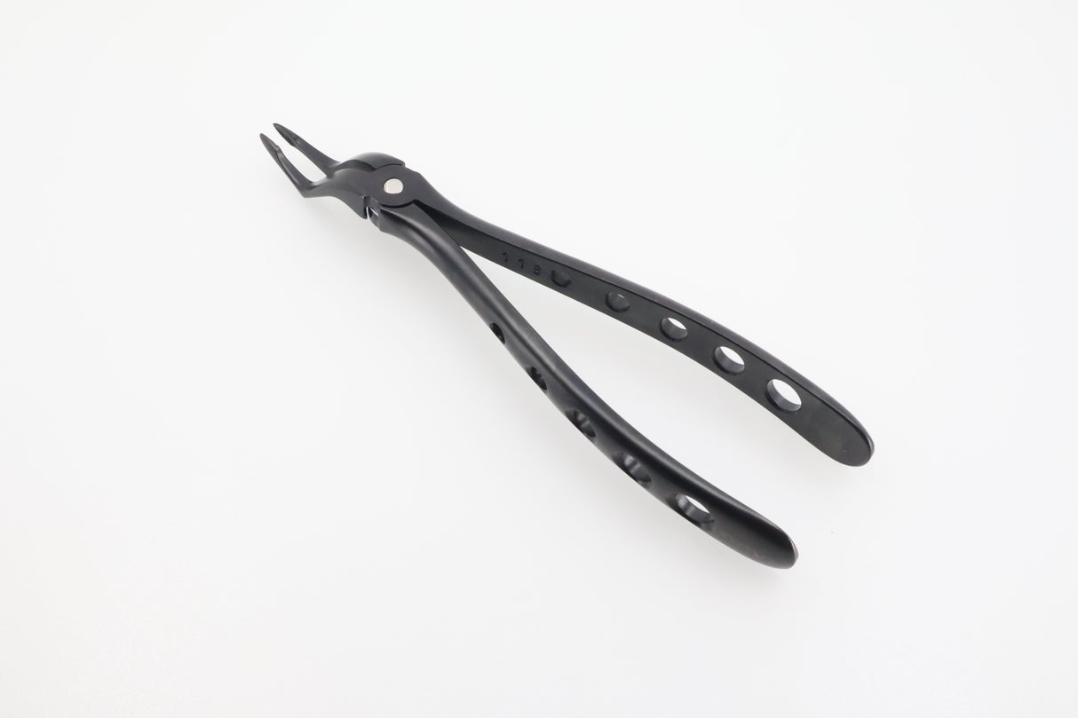Helmut Zepf #51-Sb upper root extraction forceps serrated edges Xcision-Line Onyx Coating dental instrument