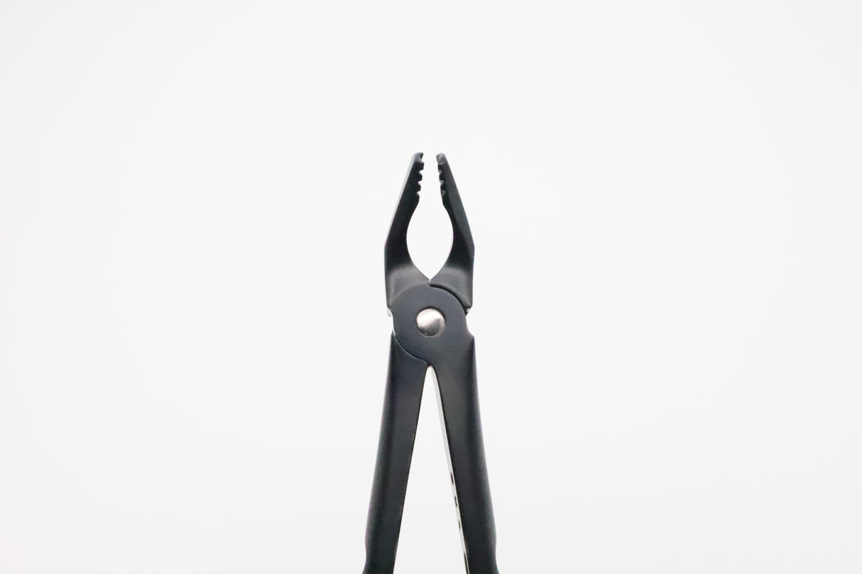 Top View - Dental Extraction Forceps #17 Modified Roba-Edition Upper Right Molars Xcision-Line Onyx Coating Helmut Zepf