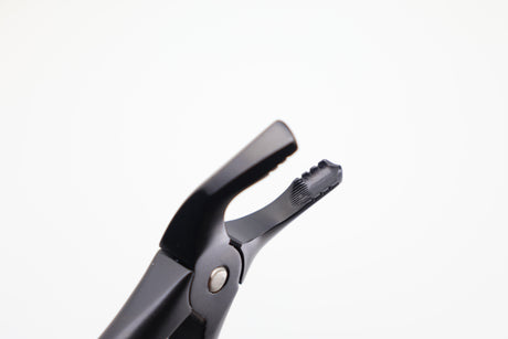 Dental Extraction Forceps #36N Modified diamond coated jaws closeup, Helmut Zepf English Pattern lower incisors premolars