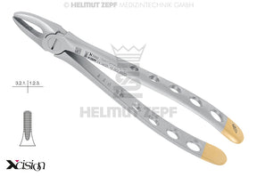 Helmut Zepf diamond coated dental extraction forceps upper incisors canines English Pattern #2 Xcision-Line