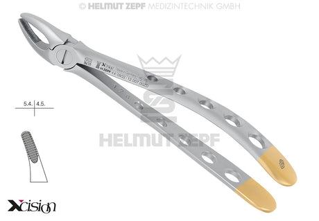Helmut Zepf diamond coated extraction forceps upper premolars #7 English Pattern Xcision-Line No.12.007.00ZD