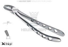 upper left molar extraction forceps English pattern #18 Xcision-Line by Helmut Zepf 12.018.00Z