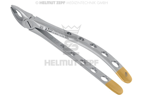 Helmut Zepf diamond coated upper premolar extraction forceps #35 English Pattern Deep Grip Xcision-Line