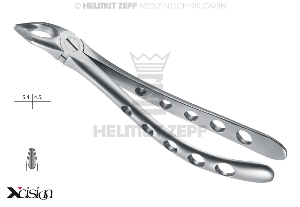 upper premolar extraction forceps English pattern #35N special beaks far reaching Xcision-Line Helmut Zepf 12.035.07Z