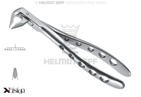 Helmut Zepf extraction forceps lower incisors and premolars #36N English Pattern Far Reaching Xcision-Line Secure-Line