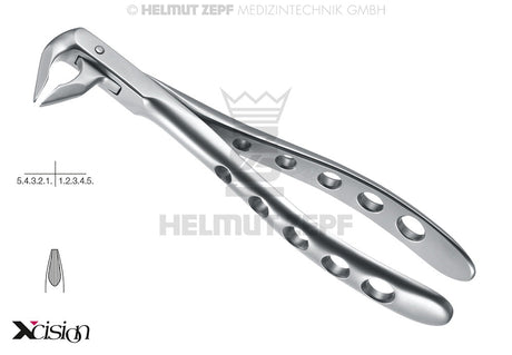 Helmut Zepf extraction forceps lower incisors and premolars #36N English Pattern Far Reaching Xcision-Line Secure-Line