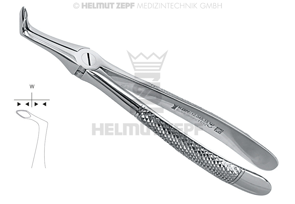 Helmut Zepf extraction forceps lower roots #45-Sb No.12.045.15 dental surgical instrument for precise root removal