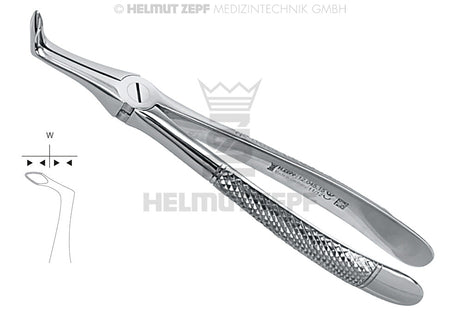 Helmut Zepf extraction forceps lower roots #45-Sb No.12.045.15 dental surgical instrument for precise root removal