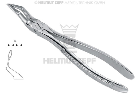 Helmut Zepf extraction forceps for upper roots #51-Sb No.12.051.15, stainless steel dental instrument