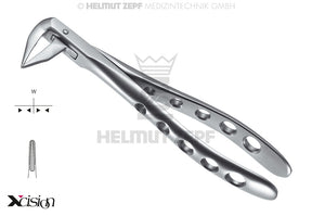 English pattern extraction forceps #59 Xcision-Line by Helmut Zepf, stainless steel dental tool
