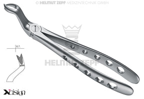 Helmut Zepf #67Lx upper wisdom tooth extraction forceps left English Pattern Xcision-Line dental instrument