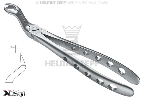 Helmut Zepf upper wisdom tooth extraction forceps right #67Rx English Pattern Xcision-Line dental instrument