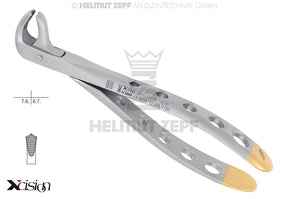 Helmut Zepf #73A diamond coated lower molar extraction forceps, English Pattern Xcision-Line No.12.073.01ZD