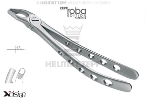 Helmut Zepf 12.218.00Z Extraction Forceps #18 Modified Roba-Edition, upper left molars, Xcision-Line