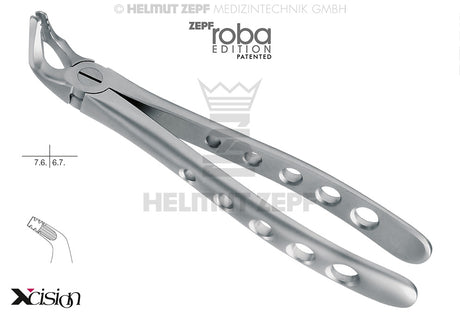 Helmut Zepf 12.221.90Z Extraction Forceps #321 Modified Roba-Edition, lower premolars, Xcision-Line