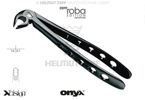 The Helmut Zepf 12.222.00ZTI is a specialized dental extraction forceps, specifically part of the RoBa-Edition designed in collaboration with Dr. Beck.