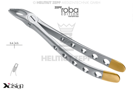 Helmut Zepf upper premolar extraction forceps diamond coated #35N Roba Edition Xcision-Line English Pattern