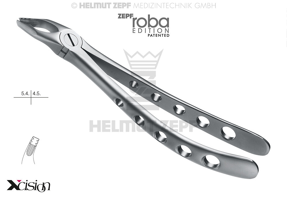 upper premolar extraction forceps english pattern #35M Modified Roba-Edition Xcision-Line Helmut Zepf 12.235.08Z