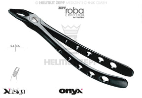 dental extraction forceps upper premolars diamond coated, Roba-Edition #35M, Xcision-Line Onyx Coating by Helmut Zepf