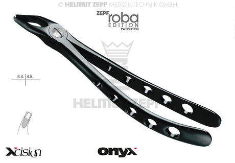 dental extraction forceps upper premolars diamond coated, Roba-Edition #35M, Xcision-Line Onyx Coating by Helmut Zepf