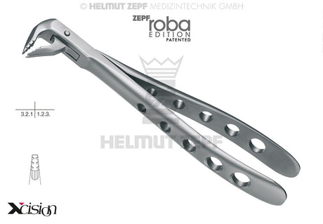 Helmut Zepf #36N Modified lower incisor premolar extraction forceps, English Pattern Roba-Edition Xcision-Line
