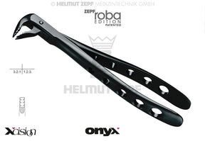 Helmut Zepf diamond coated extraction forceps lower incisors premolars #36M Roba-Edition Xcision-Line Onyx Coating