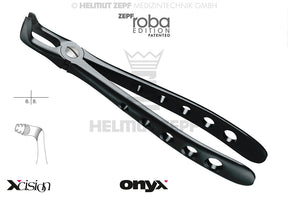 lower wisdom teeth extraction forceps diamond coated, English Pattern #79 Modified, Onyx Coating, Xcision-Line Roba Edition