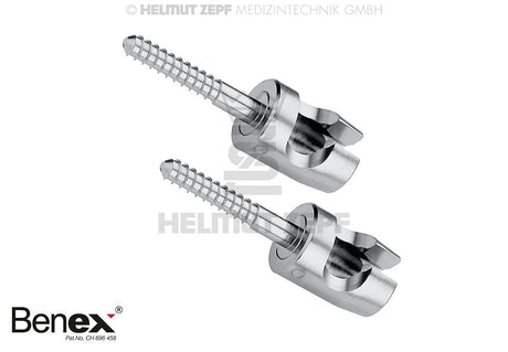 Benex Extraction System Small Screws 10mm 1.6mm Diameter Pair by Helmut Zepf Dental Extraction Tools