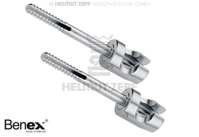 Benex Extraction System Large Screws 16mm 2.1mm Diameter Pair for Atraumatic Tooth Extraction by Helmut Zepf