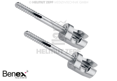 Benex Extraction System Large Screws 16mm 2.1mm Diameter Pair for Atraumatic Tooth Extraction by Helmut Zepf