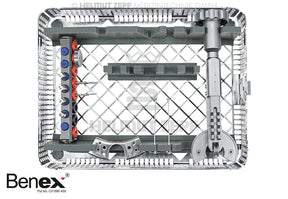Benex II Basic Set dental extraction kit by Dr. Syfrig in ZEPFcare washbasket, Helmut Zepf No. 12.303.00