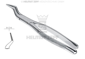 upper incisor extraction forceps American pattern #64 by Helmut Zepf, stainless steel dental tool for upper roots