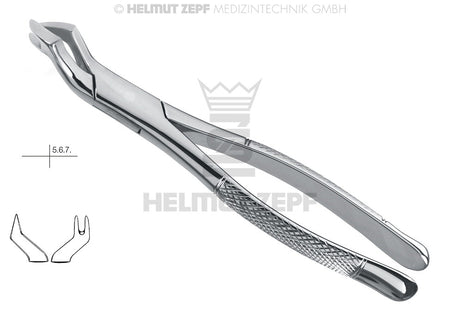Nevius extraction forceps upper molars left side #88-L American Pattern by Helmut Zepf No. 14.088.15