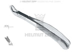 Helmut Zepf american pattern extraction forceps 89 with serrated grips, #89 dental tool for precise tooth extraction