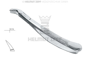 Helmut Zepf american pattern extraction forceps #90 serrated grips No. 14.090.00 dental instrument