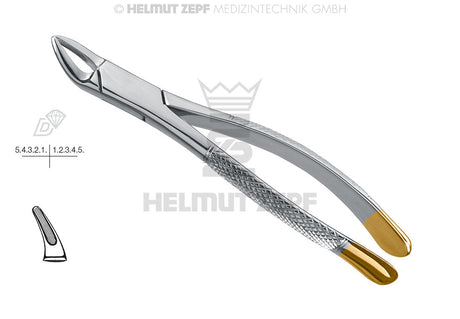 Helmut Zepf diamond coated extraction forceps upper incisors Cryer #150 American Pattern Premolars Roots