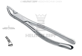 American pattern extraction forceps lower teeth #151-AB Helmut Zepf dental instrument for lower tooth extraction