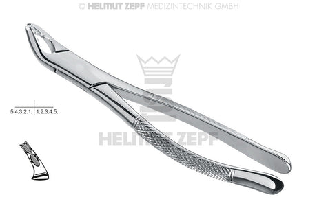 American pattern extraction forceps lower teeth #151-AB Helmut Zepf dental instrument for lower tooth extraction