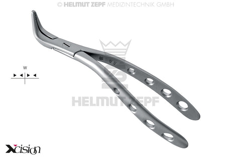 Helmut Zepf upper jaw root extraction forceps No. 14.700.10Z, Xcision-Line root and splinter sequester tool