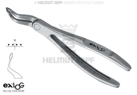 Helmut Zepf exLOG #51Sb upper root tip extraction forceps for precise dental procedures, No. 15.051.15