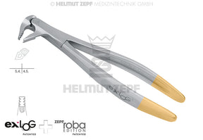 lower premolar extraction forceps diamond coated exLOG #13 deep parallel grip special beaks Helmut Zepf 15.213.00D