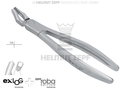 Helmut Zepf exLOG #17 upper right molar extraction forceps with special beaks for deep parallel grip No.15.217.00