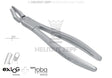 upper left molar extraction forceps exLOG #18 deep parallel grip beaks Helmut Zepf 15.218.00