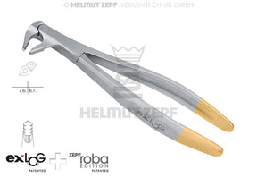 Helmut Zepf exLOG #22 diamond coated extraction forceps deep parallel grip special beaks dental tool