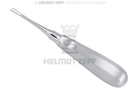 Root elevator for axial luxation 5mm straight with #2 standard handle and thumb rest by Helmut Zepf No. 17.006.02