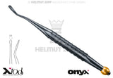 Root Tip Elevator #77L Distal 4.5mm Onyx Coating Yellow X-Tool Handle by Helmut Zepf