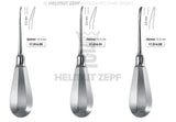 Gärtner root elevator interdental dental instrument Helmut Zepf 17.014.00 Ø2.5mm Bien Handle flat angle #0
